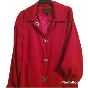 London Fog large red peacoat